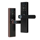 smart door lock fingerprint home hotel card lock black bronze wifi APP card password