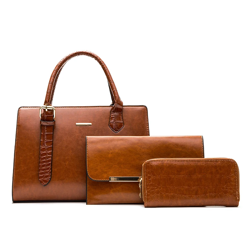 Wholesale New Three-pieces set Handbag Top Grade Pu Leather Women Composite Shopping Bag, Popular colors
Wholesale New Three-pieces set Handbag Top Grade Pu Leather Women Composite Shopping Bag, Popular colors