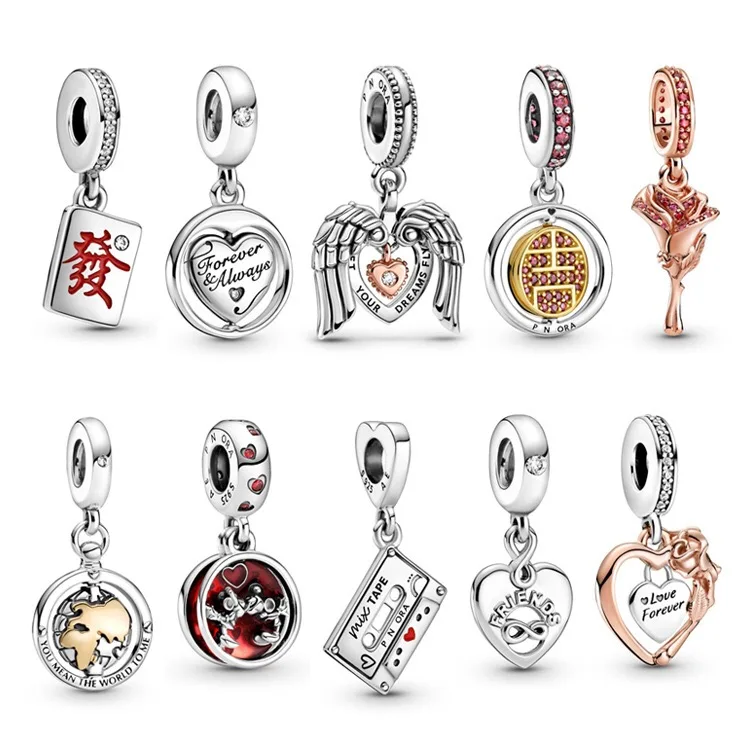 2021 new angel wings love rose pendant charm S925 silver high quality wholesale
2021 new angel wings love rose pendant charm S925 silver high quality wholesale