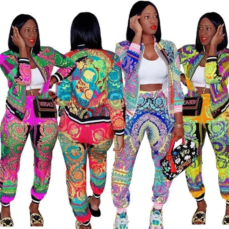 Wholesale Ladies Outfit Long Sleeve Jacket And Loose Pants Print Plus Size Fall Women 2 Piece Set, Picture
Wholesale Ladies Outfit Long Sleeve Jacket And Loose Pants Print Plus Size Fall Women 2 Piece Set, Picture