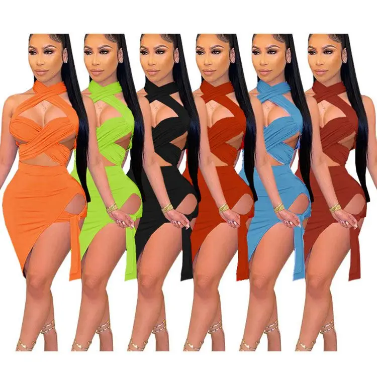 GE8035-2021 Trendy Neon Clothing Halterneck Hollow Out Women 2 Piece Set Clothing Skirt, Photo shown
GE8035-2021 Trendy Neon Clothing Halterneck Hollow Out Women 2 Piece Set Clothing Skirt, Photo shown