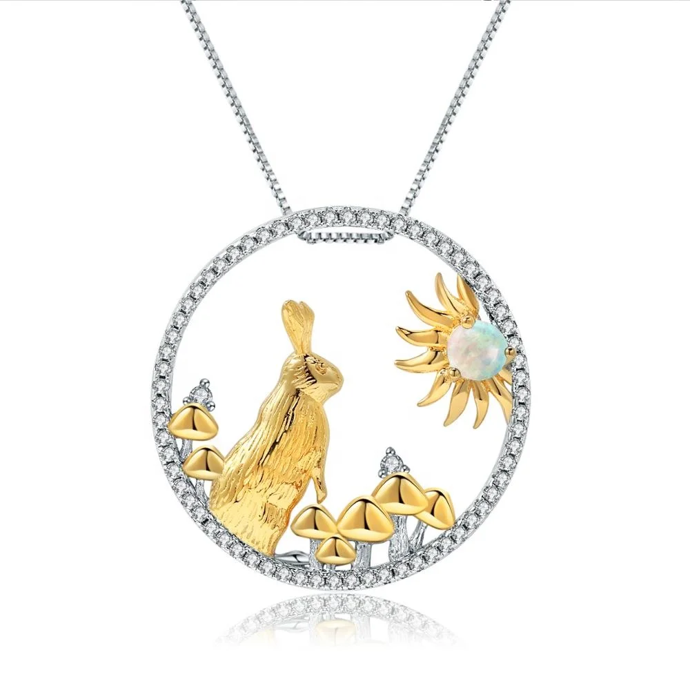 Abiding Gold Pendant Natural African Opal Stone Rabbit Sun 925 Sterling Silver Zodiac Sign Pendant Necklace For Women Jewelry
Abiding Gold Pendant Natural African Opal Stone Rabbit Sun 925 Sterling Silver Zodiac Sign Pendant Necklace For Women Jewelry