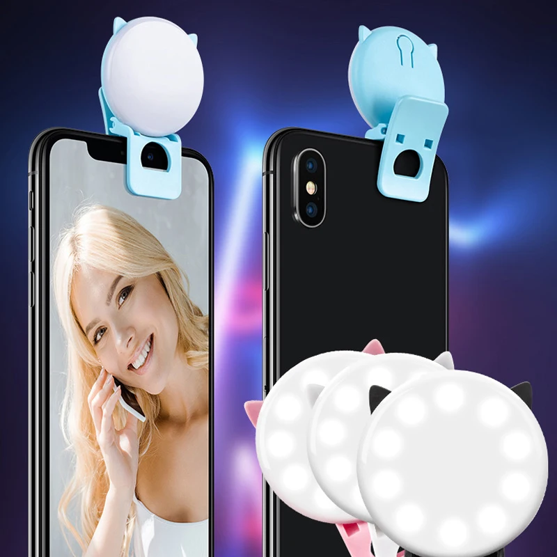 Mobile Phone External Round LED Fill Light Portable Phone Clip-on Fill Light Makeup Selfie Lighting Live Streaming Accessories, Black,white,pink,blue
Mobile Phone External Round LED Fill Light Portable Phone Clip-on Fill Light Makeup Selfie Lighting Live Streaming Accessories, Black,white,pink,blue