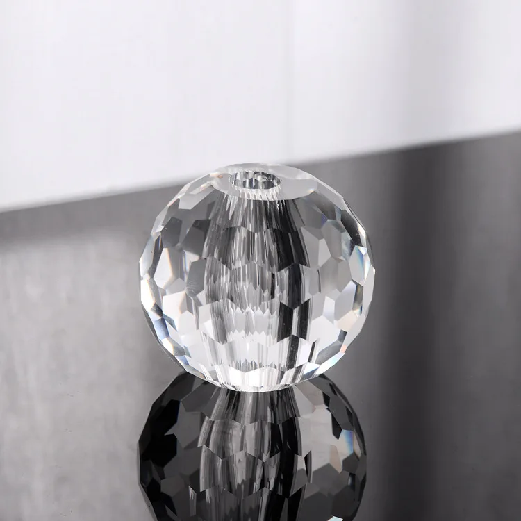 crafts   item name solid faceted crystal glass sphere ball with
