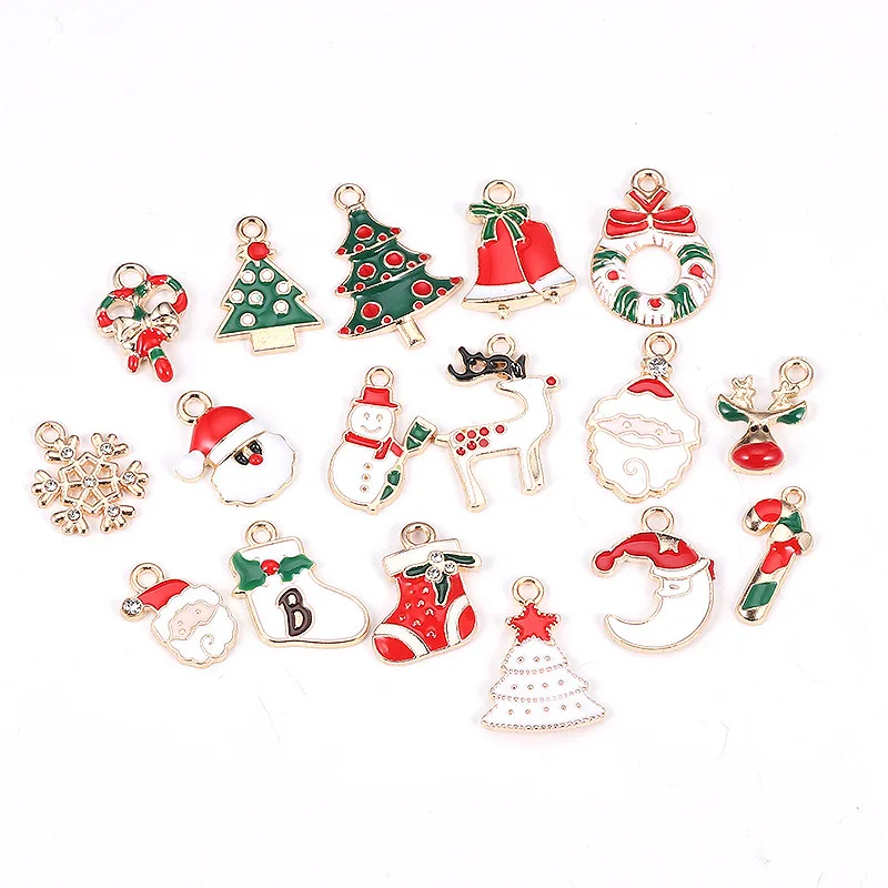 Factory wholesale dripping alloy Christmas pendants DIY jewelry accessories Christmas tree pendants 10/set
Factory wholesale dripping alloy Christmas pendants DIY jewelry accessories Christmas tree pendants 10/set