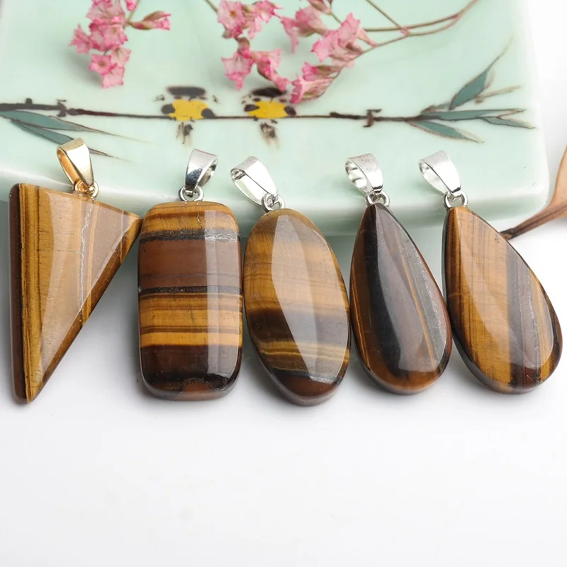 Natural Tiger Eye Stone Pendant Personalized Fashion Geometric Shape Jewelry Ornament For Women and Men
Natural Tiger Eye Stone Pendant Personalized Fashion Geometric Shape Jewelry Ornament For Women and Men