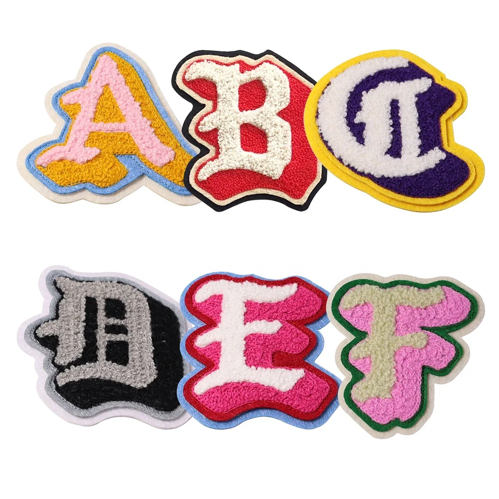 Custom Design Colorful Chenille Patches Chenille Letter Patches Iron On, Pantone color
Custom Design Colorful Chenille Patches Chenille Letter Patches Iron On, Pantone color
