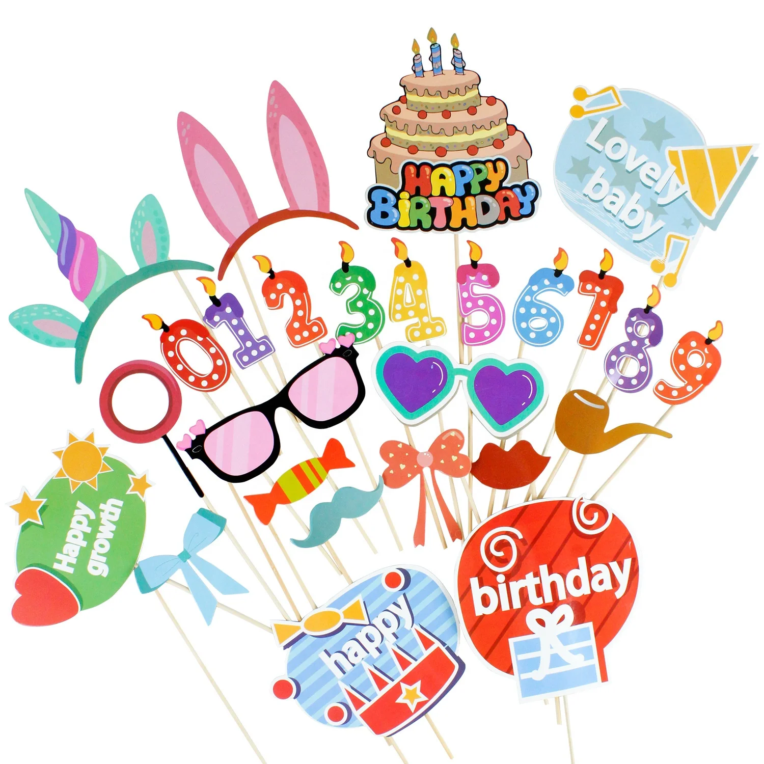 DAMAI Hand-Held Birthday Funny Beard Paper Decoration Pink Unicorns Gender disclosure Number Cake Props
DAMAI Hand-Held Birthday Funny Beard Paper Decoration Pink Unicorns Gender disclosure Number Cake Props