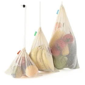 Drawstring for grocery fruit