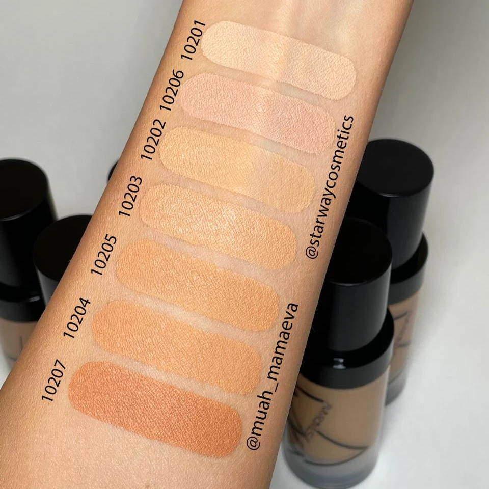 Vegan Matte full coverage 25 shades makeup private label liquid foundation for white or dark skin, 12 colors,other color can be customed
Vegan Matte full coverage 25 shades makeup private label liquid foundation for white or dark skin, 12 colors,other color can be customed