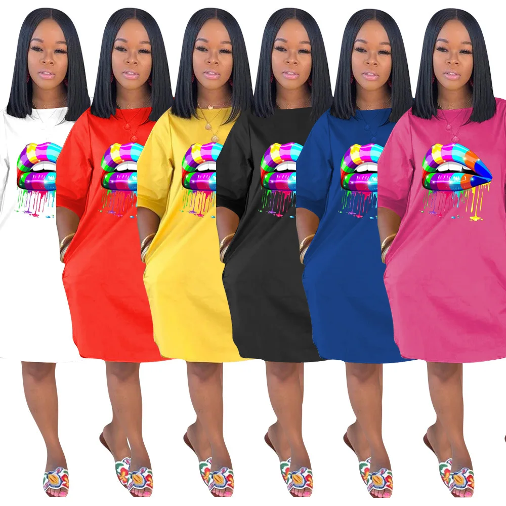 J8235 new arrivals lip print dress women summer cloting plus size oversized t shirt dress casual dress
J8235 new arrivals lip print dress women summer cloting plus size oversized t shirt dress casual dress