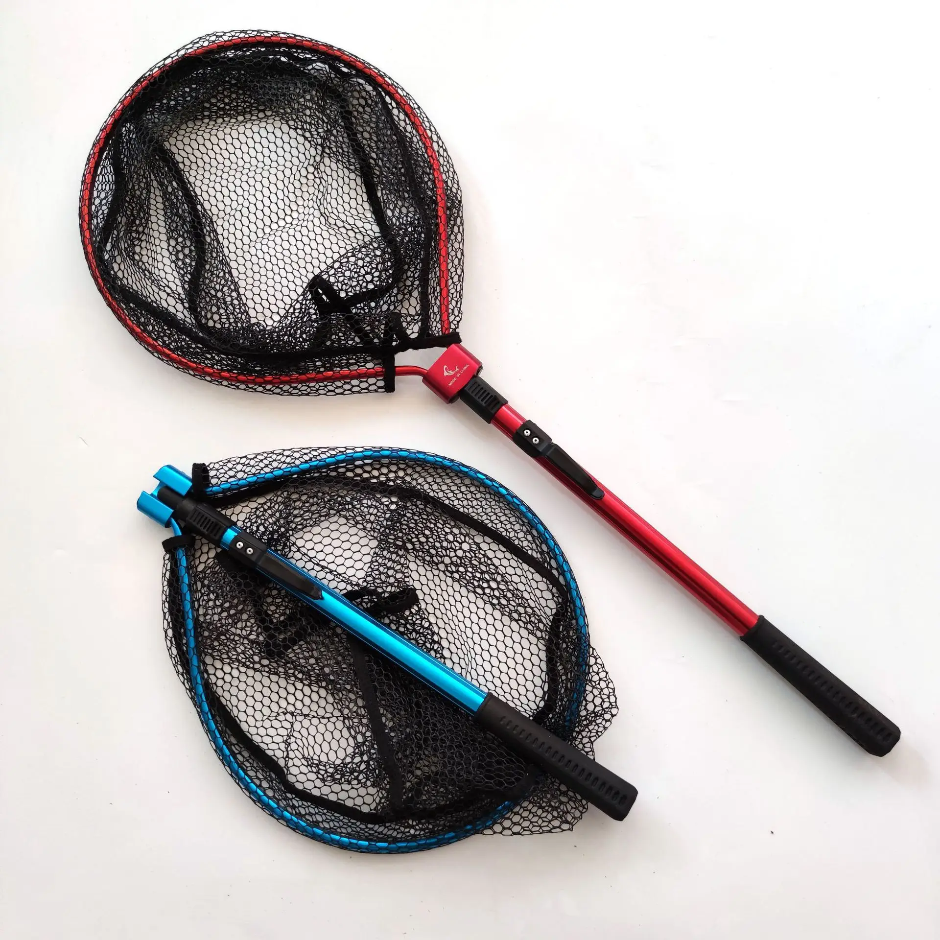 Outdoor fishing aluminum alloy folding fishing net, folding hand net, White 
Outdoor fishing aluminum alloy folding fishing net, folding hand net, White