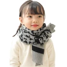 fashionable design leopard children kids knitted scarf