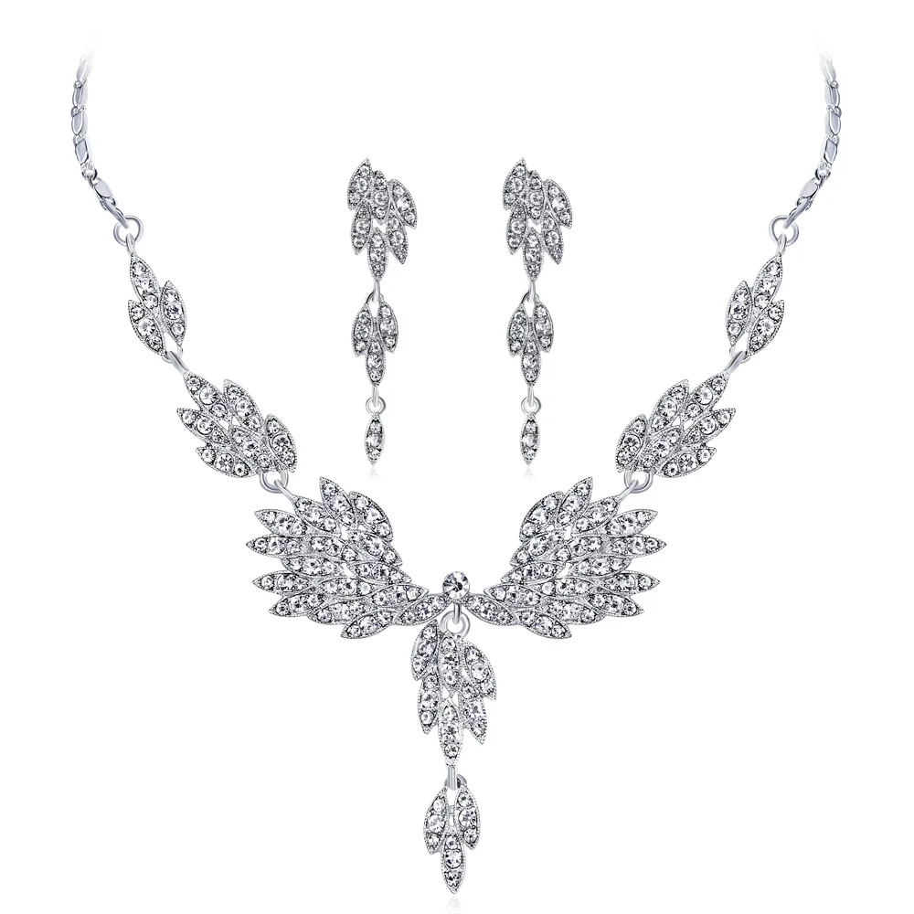 Classic versatile wings of the angel bride two-piece stylish rhinestone necklace set from stock, Picture
Classic versatile wings of the angel bride two-piece stylish rhinestone necklace set from stock, Picture