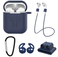 2019 new 5 in 1 shockproof soft Silicone Skin Case with Sport Strap Clip Holder Ear Hooks Compatible for Apple AirPods
2019 new 5 in 1 shockproof soft Silicone Skin Case with Sport Strap Clip Holder Ear Hooks Compatible for Apple AirPods