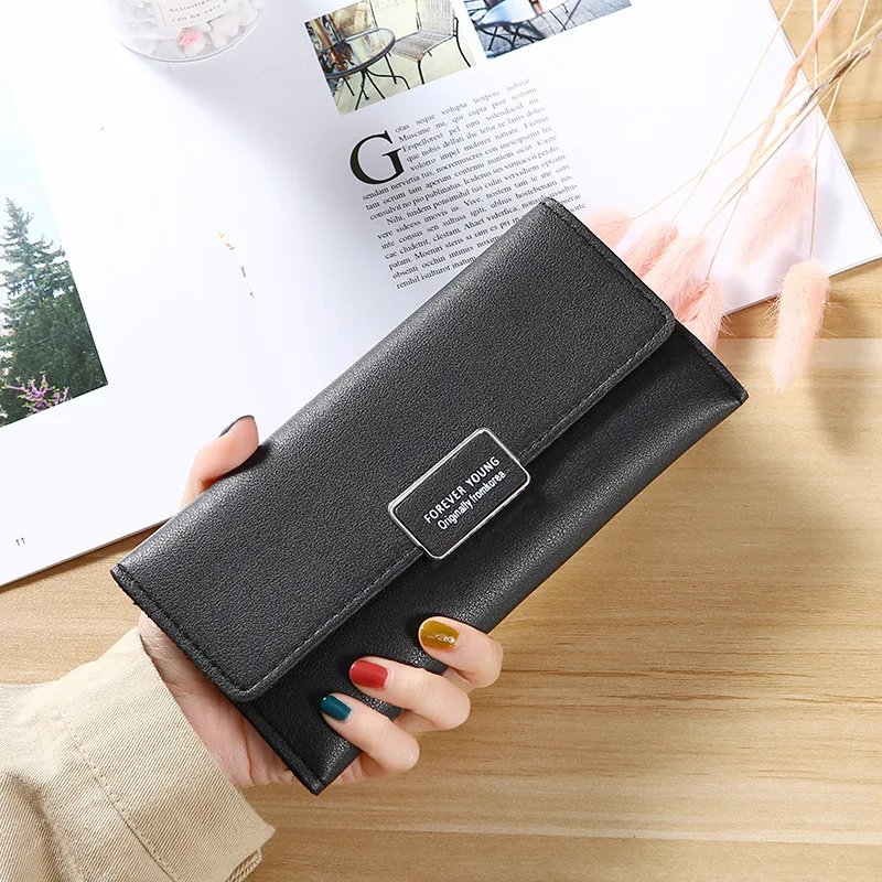 2021 new women's wallet Korean version three-fold long buckle clutch bag multi-card pu wallet
2021 new women's wallet Korean version three-fold long buckle clutch bag multi-card pu wallet