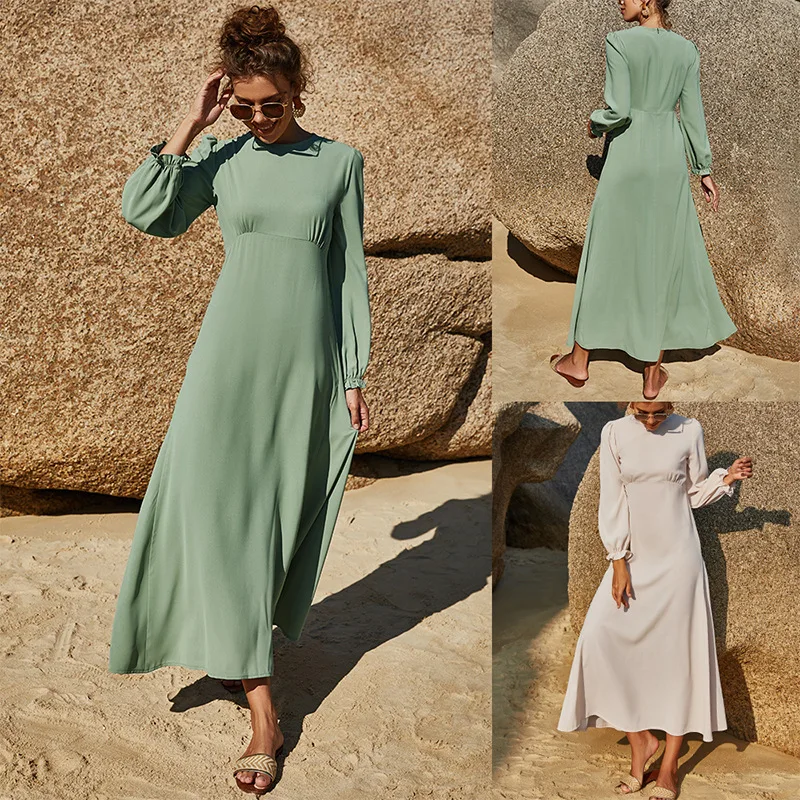 rLM9406 Summertime chiffon maxi long dresses women long sleeves solid color beach vacation office lady vestidos
rLM9406 Summertime chiffon maxi long dresses women long sleeves solid color beach vacation office lady vestidos