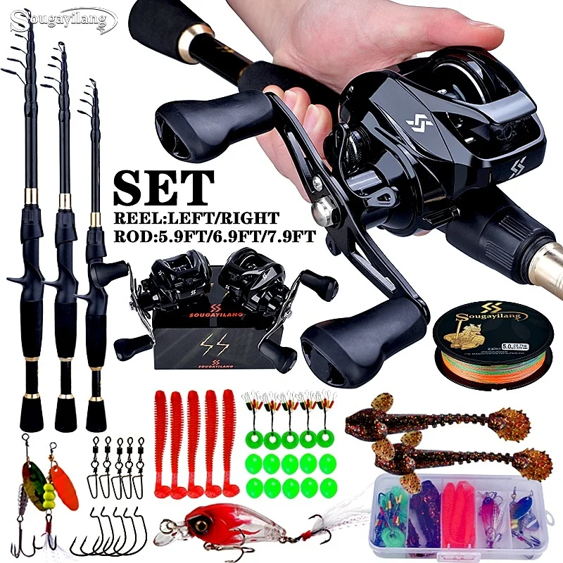 Sougayilang 1.8-2.4m /6ft/6.8ft/7.8ftTelescopic Casting Fishing Combo Portab, 1colors
Sougayilang 1.8-2.4m /6ft/6.8ft/7.8ftTelescopic Casting Fishing Combo Portab, 1colors