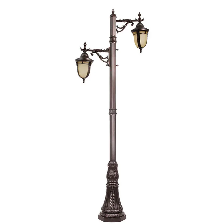 New design European Style garden light antique outdoor lighting waterproof double heads triple heads street light
