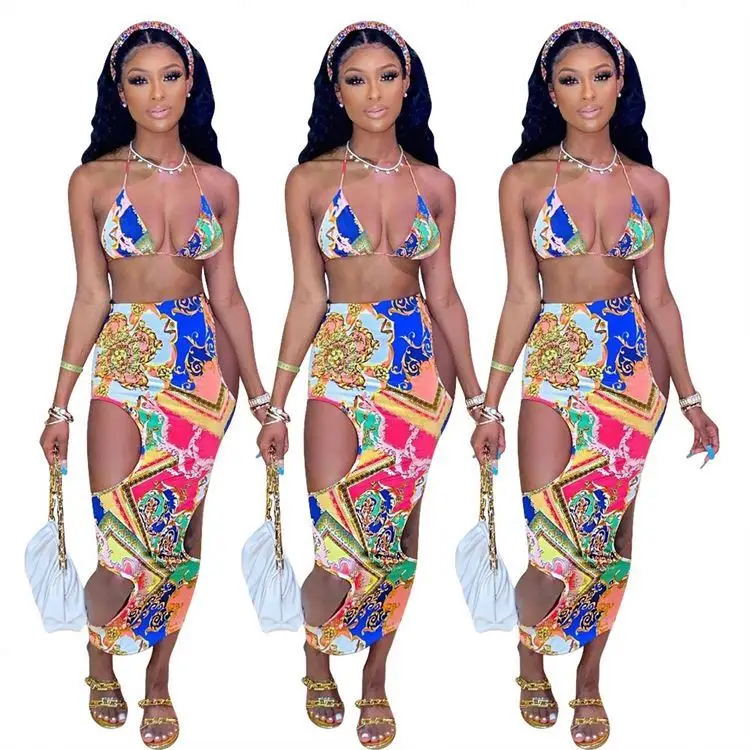 CATHY New Trendy Colorful Printed Bra Long Skirt Hollow Out Sexy Women Summer 2 Piece Dress Skirt Sets
CATHY New Trendy Colorful Printed Bra Long Skirt Hollow Out Sexy Women Summer 2 Piece Dress Skirt Sets