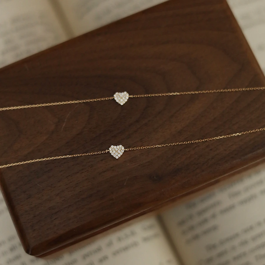 Fine Jewelry Bracelet 14K Gold Plated 925 Sterling Silver Micro Zircon Diamond Dainty Heart Charm Bracelet For Girl Gift
Fine Jewelry Bracelet 14K Gold Plated 925 Sterling Silver Micro Zircon Diamond Dainty Heart Charm Bracelet For Girl Gift