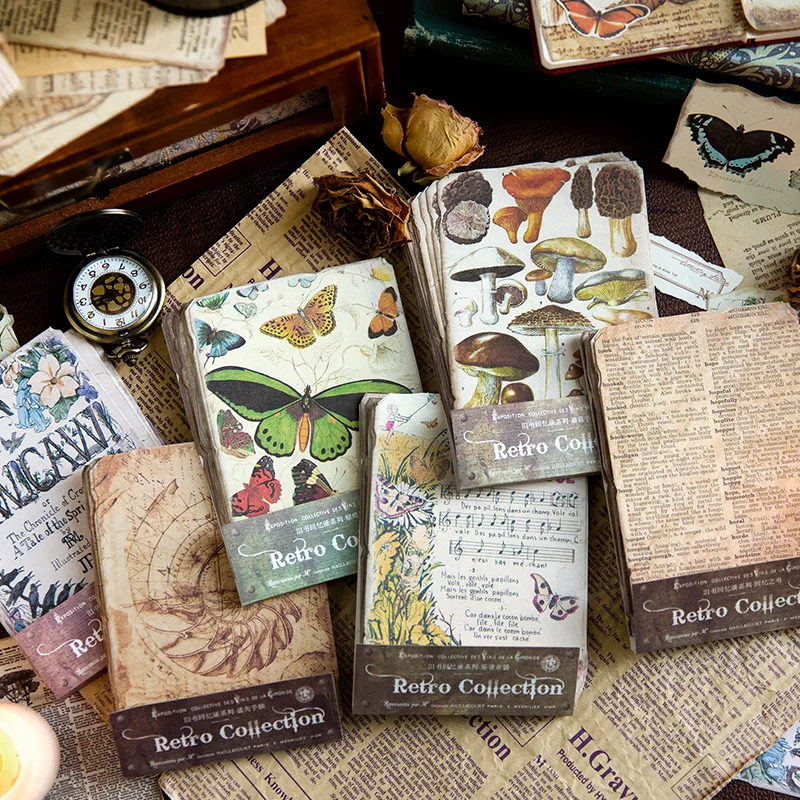 50 Pieces/Pack Material Paper Old Book Memoirs Series Retro Journal Decoration Paper Material 6 Types
50 Pieces/Pack Material Paper Old Book Memoirs Series Retro Journal Decoration Paper Material 6 Types