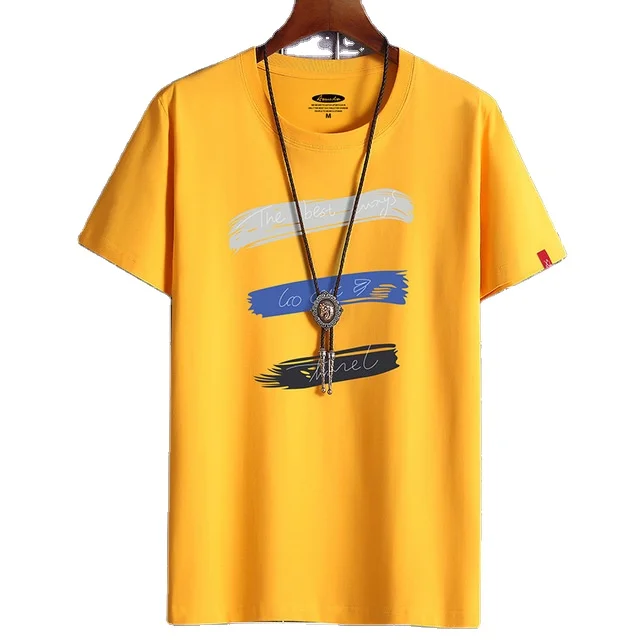 2021 Summer Men Tops Plus Size S-6XL Loose Short Sleeve Breathable Cotton Man Tshirt Color Print Men's Casual T-shirts
2021 Summer Men Tops Plus Size S-6XL Loose Short Sleeve Breathable Cotton Man Tshirt Color Print Men's Casual T-shirts