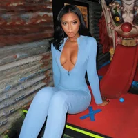 Ribbed Fitness Active Wear Rompers Womens Jumpsuit Zipper V Neck Sexy Fashion Long Sleeve Workout Sports Jumpsuits Y12391
Ribbed Fitness Active Wear Rompers Womens Jumpsuit Zipper V Neck Sexy Fashion Long Sleeve Workout Sports Jumpsuits Y12391