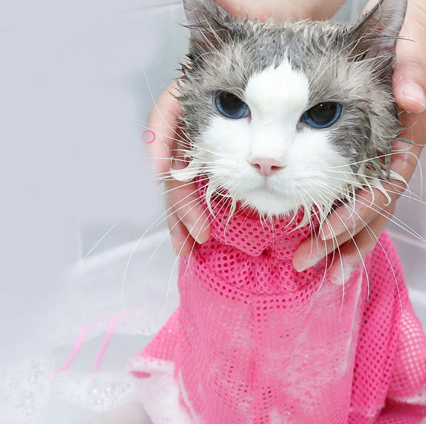 Pet Bath Mesh Dog Bag Carrier Cat Washing Bath Bag Restraint Cat Grooming Bag, Pink, blue
Pet Bath Mesh Dog Bag Carrier Cat Washing Bath Bag Restraint Cat Grooming Bag, Pink, blue