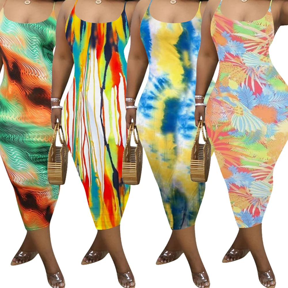 Plus Size Summer Sexy Tie Dye Pattern Printed Western Maxi Bodycon Womens Elegant Casual Dresses 2021, As shown
Plus Size Summer Sexy Tie Dye Pattern Printed Western Maxi Bodycon Womens Elegant Casual Dresses 2021, As shown