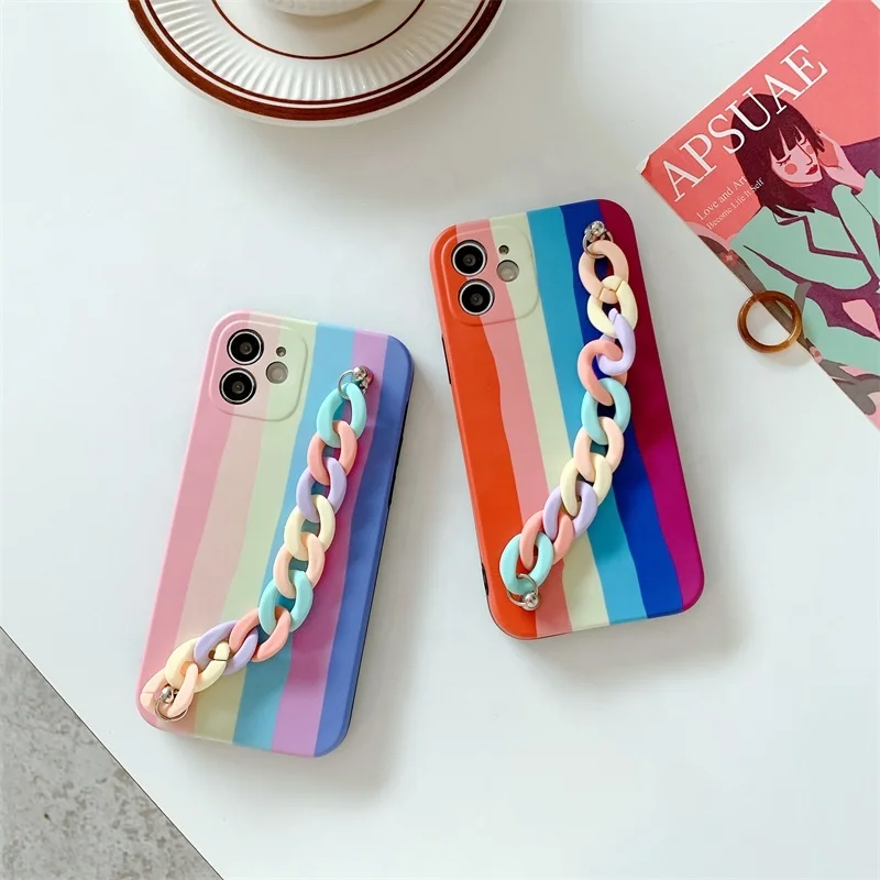 Newest Fashion Rainbow Plating TPU Soft Phone Case for iPhone 12 Pro MAX 6 Plus 7 8s XR XS MAX Back Mobile Cover with Strap, Multi colors
Newest Fashion Rainbow Plating TPU Soft Phone Case for iPhone 12 Pro MAX 6 Plus 7 8s XR XS MAX Back Mobile Cover with Strap, Multi colors