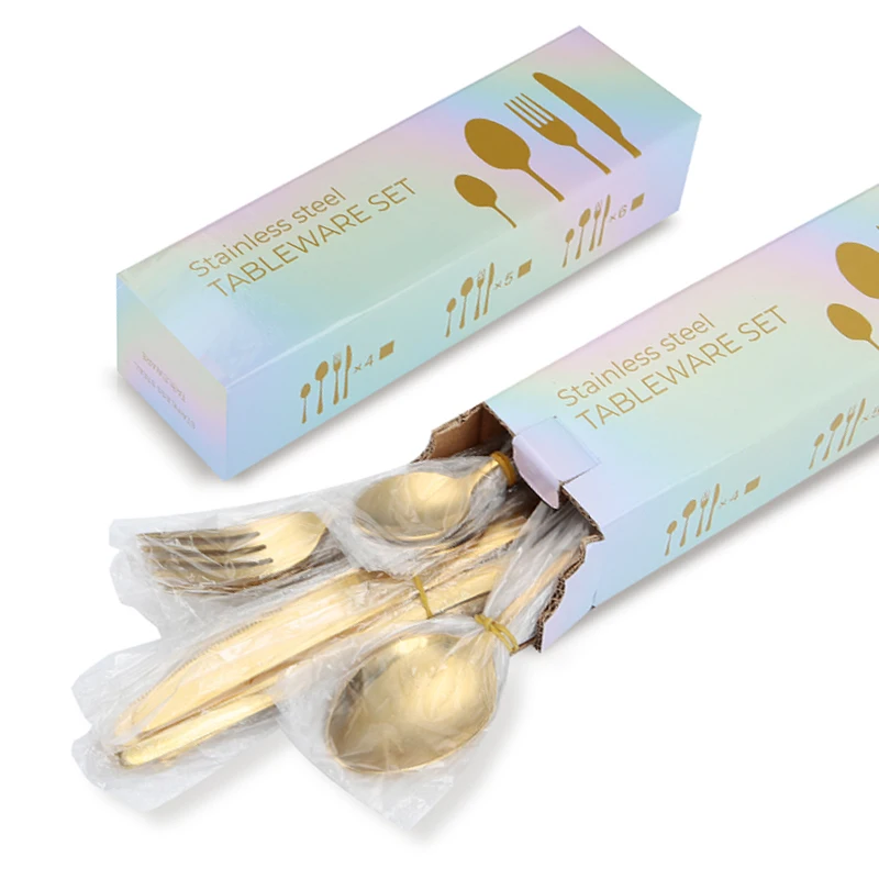 Amazon 2021 new 16/20/24 pcs gift stainless steel cutlery knife fork spoon tea spoon metal tableware set with carton wholesale, Silver/gold/rose gold/black/rainbow
Amazon 2021 new 16/20/24 pcs gift stainless steel cutlery knife fork spoon tea spoon metal tableware set with carton wholesale, Silver/gold/rose gold/black/rainbow