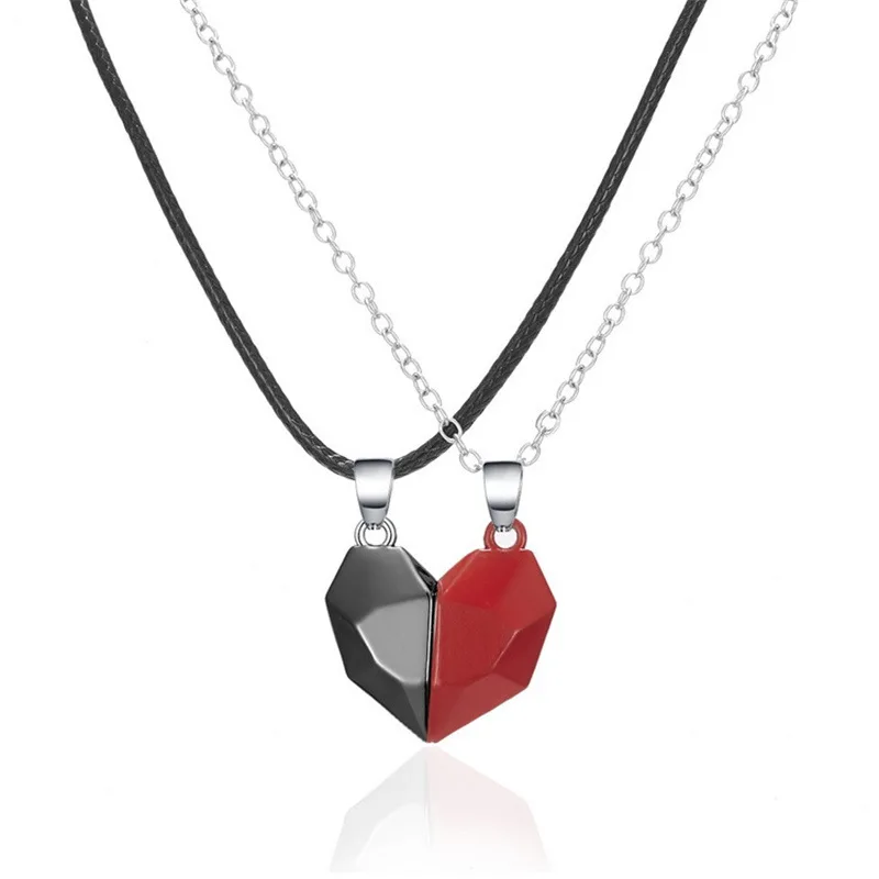 Customized Valentine'S Day Love Heart Necklace Couple Black White Wishing Stone Magnetic Necklace Attractive Jewelry
Customized Valentine'S Day Love Heart Necklace Couple Black White Wishing Stone Magnetic Necklace Attractive Jewelry