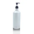 hdpe empty refillable 1000ml matte plastic bottle shampoo white bottle with pump 1L