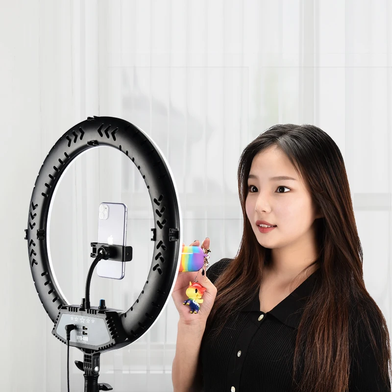 18 Inch Photo Fill Ring Light With Phone Stand Tripod Anneau Lumineux LED RGB Remote Control anillo De Luz Para Tikto Selfie
18 Inch Photo Fill Ring Light With Phone Stand Tripod Anneau Lumineux LED RGB Remote Control anillo De Luz Para Tikto Selfie