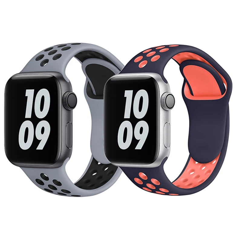 Silicone Strap For Apple Watch Band 45mm 41mm 44mm 40mm Breathable Sport bracelet For Apple watch 7 6 5 4 3 SE Strap
Silicone Strap For Apple Watch Band 45mm 41mm 44mm 40mm Breathable Sport bracelet For Apple watch 7 6 5 4 3 SE Strap