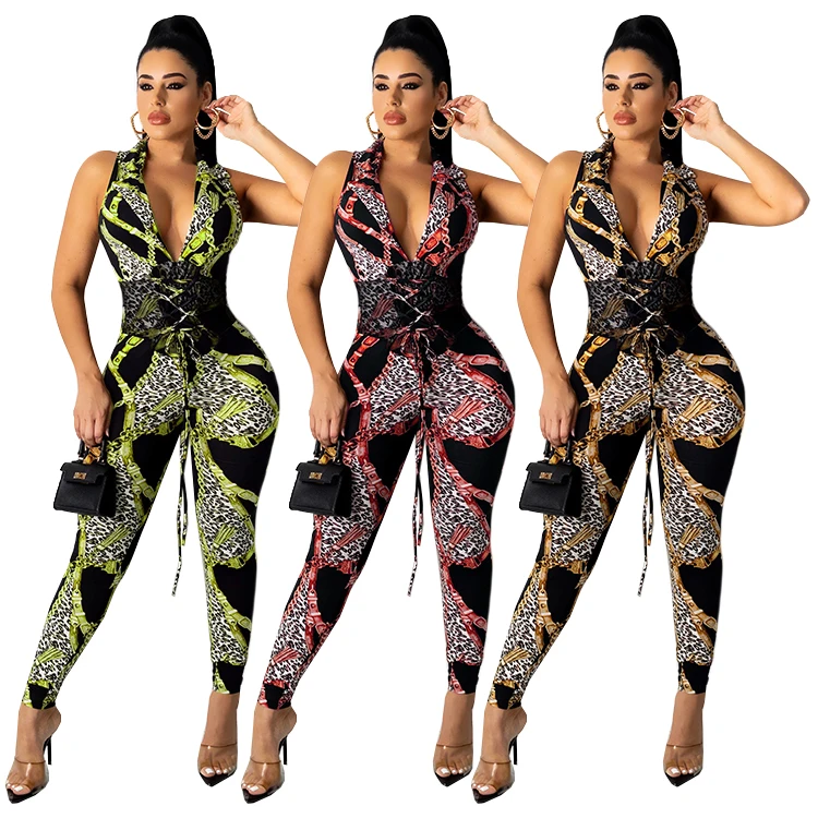 2022 new arrivals summer alluring v-neck leopard print jumpsuits sleeveless stylish sexy romper jumpsuit women clothes clothing, Picture
2022 new arrivals summer alluring v-neck leopard print jumpsuits sleeveless stylish sexy romper jumpsuit women clothes clothing, Picture