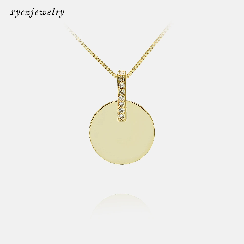 Best Selling Simple Round Necklaces 18k Gold plated Zircon Pendants Necklaces, As picture
Best Selling Simple Round Necklaces 18k Gold plated Zircon Pendants Necklaces, As picture