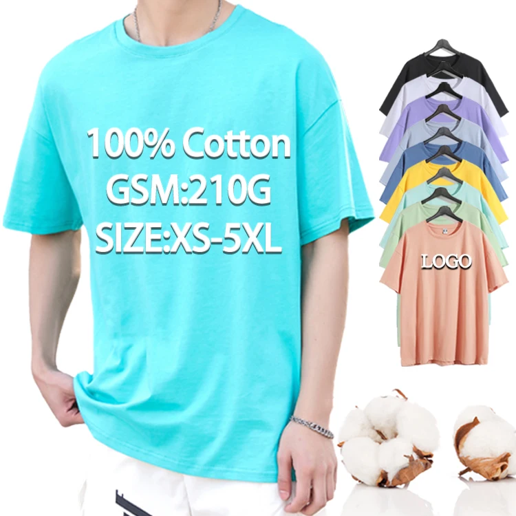 Wholesale Blank 220grams Unisex Tee Shirt Plain 100% Premium Cotton Custom Logo Print Graphic Plus Size Men's T-Shirts
Wholesale Blank 220grams Unisex Tee Shirt Plain 100% Premium Cotton Custom Logo Print Graphic Plus Size Men's T-Shirts