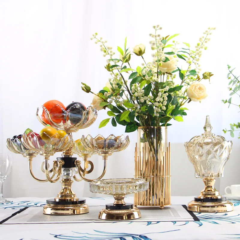 European Style Light Luxury Double-layer Living Room Glass Fruit Food Serving 5 Bowl Tray and Platters with Legs for Parties, Amber,blue,dark
European Style Light Luxury Double-layer Living Room Glass Fruit Food Serving 5 Bowl Tray and Platters with Legs for Parties, Amber,blue,dark