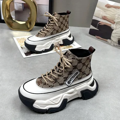 Hot Selling Vintage Casual Thick Sole Sneaker Ladies Shoes Women Breathable Running Sneakers High-top Dad Shoes
Hot Selling Vintage Casual Thick Sole Sneaker Ladies Shoes Women Breathable Running Sneakers High-top Dad Shoes