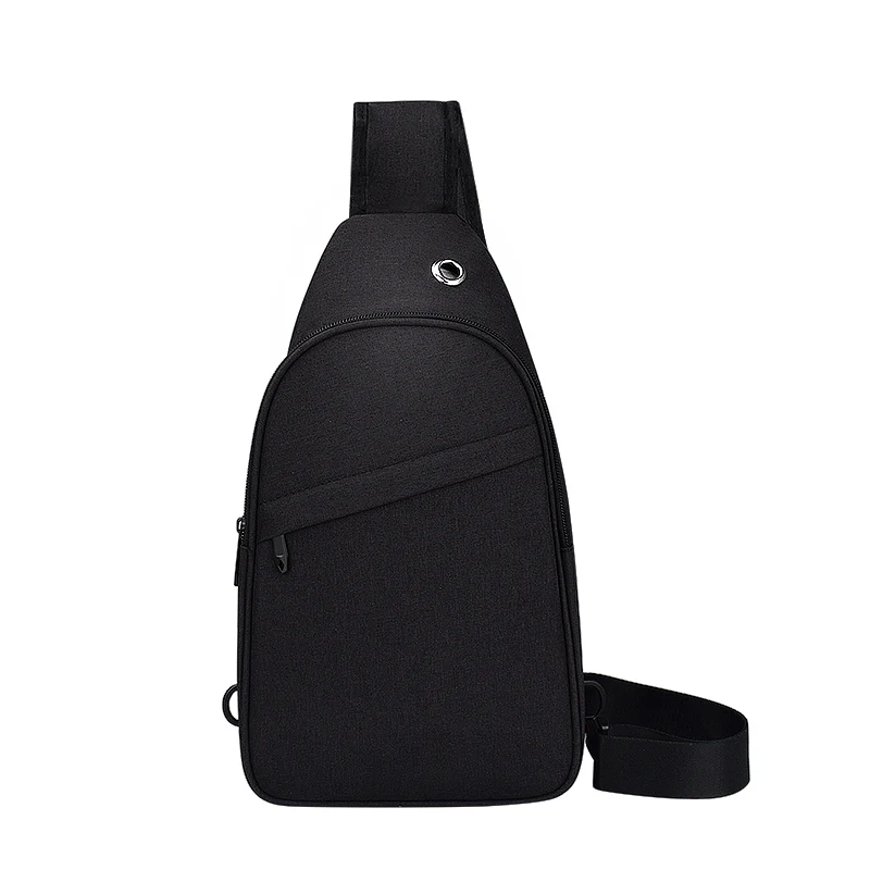 Factory wholesale cheap men's chest bag fashion casual messenger bag with USB charging port, Black/gray/light gray
Factory wholesale cheap men's chest bag fashion casual messenger bag with USB charging port, Black/gray/light gray