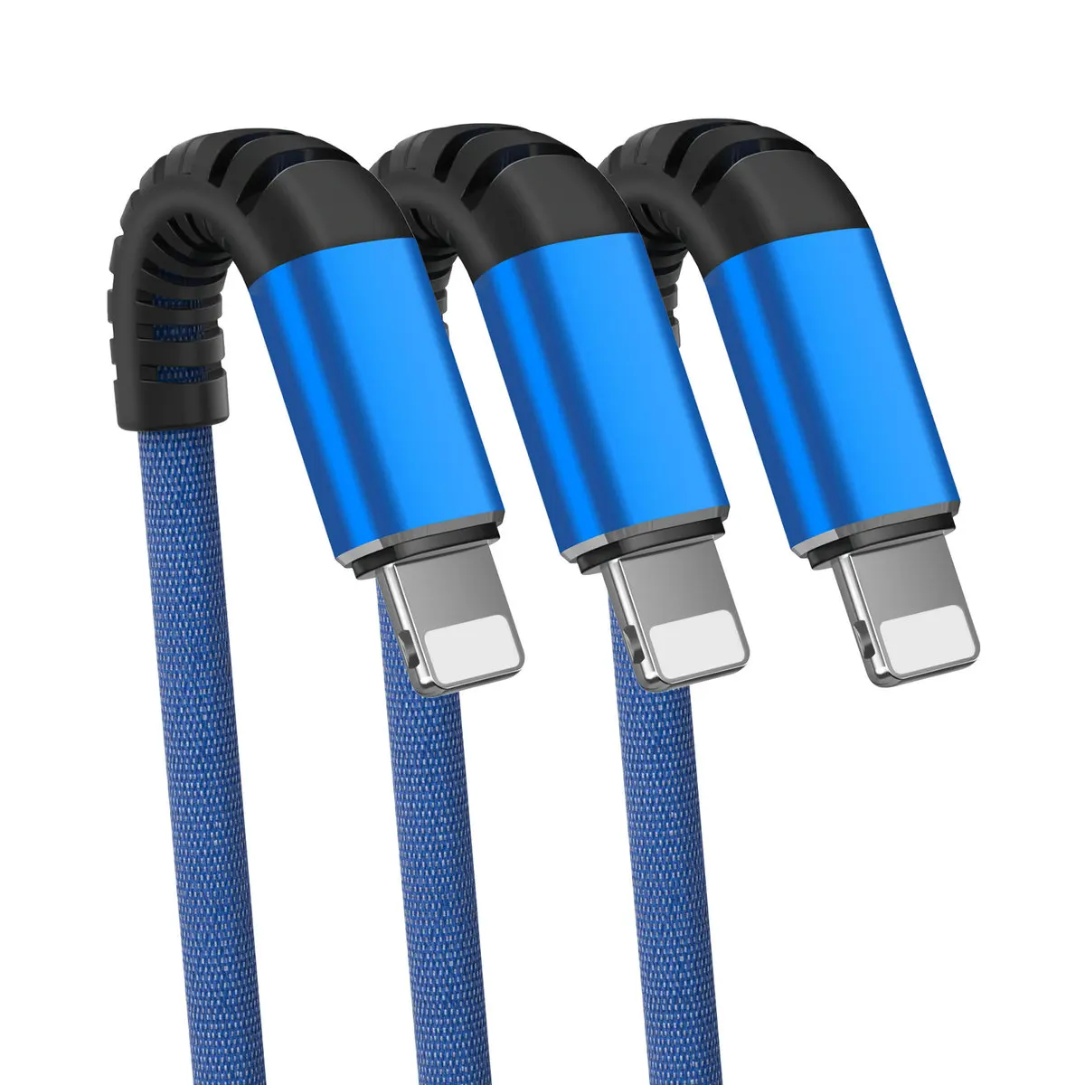 iOS charging cable for iPhone 12 Pro Max Charger Cable USB Data cabel fabric jacket flexible tail, Black/blue/red
iOS charging cable for iPhone 12 Pro Max Charger Cable USB Data cabel fabric jacket flexible tail, Black/blue/red