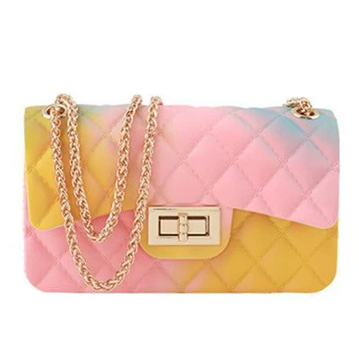 ladies bag Trendy rhombus chain rainbow small crossbody jelly handbags lipstick Personal supplies storage pvc bag for women, Candy
ladies bag Trendy rhombus chain rainbow small crossbody jelly handbags lipstick Personal supplies storage pvc bag for women, Candy