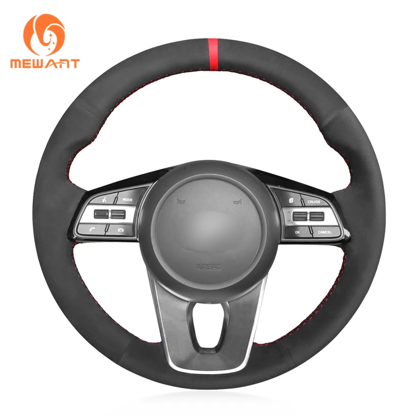 Hand Sewing Black Suede Steering Wheel Cover for Kia K5 Optima Cee'd Ceed Forte Cerato 2019
Hand Sewing Black Suede Steering Wheel Cover for Kia K5 Optima Cee'd Ceed Forte Cerato 2019