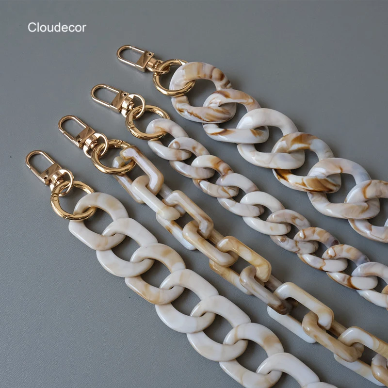 New Thick Marble Pattern Woman Bag Accessory Detachable Parts Replacement Chain Custom Beige Strap Acrylic Shoulder Handle Chain
New Thick Marble Pattern Woman Bag Accessory Detachable Parts Replacement Chain Custom Beige Strap Acrylic Shoulder Handle Chain