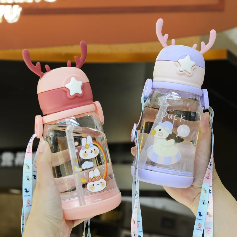 Children School Drinking Juice Cute Water Bottle Portable Summer Clear Straw Cup, Pink/blue/green/purple
Children School Drinking Juice Cute Water Bottle Portable Summer Clear Straw Cup, Pink/blue/green/purple