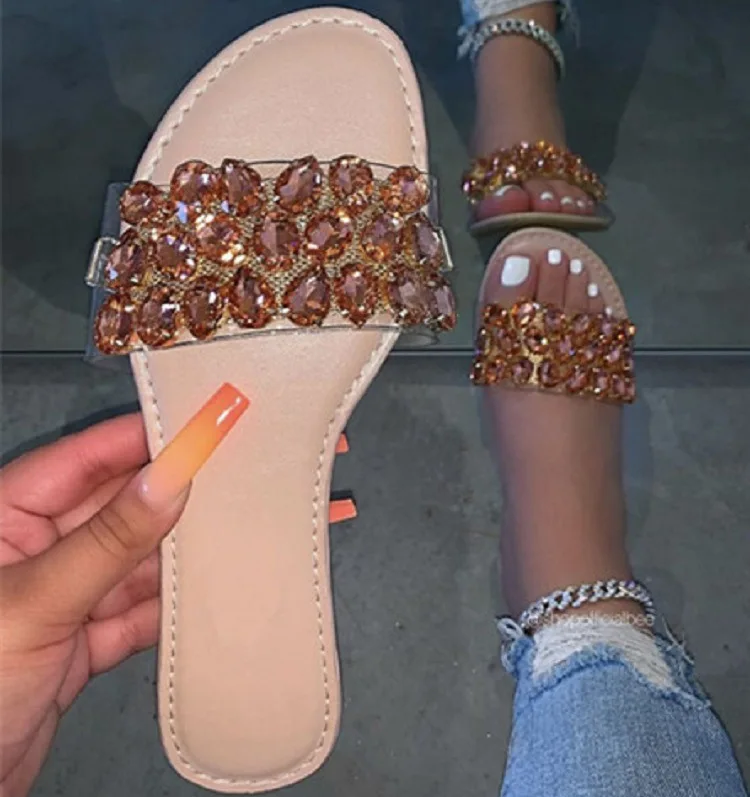 Rhinestone Casual Outdoor Flat Bottomed Summer Slippers For Womens Sandals Slippers
Rhinestone Casual Outdoor Flat Bottomed Summer Slippers For Womens Sandals Slippers