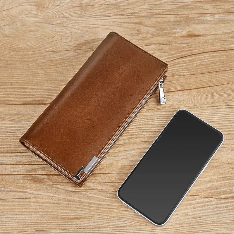 WilliamPOLO vintage brown long purse men's cowhide long wallet mobile phone bag large capacity zipper bag hot selling model
WilliamPOLO vintage brown long purse men's cowhide long wallet mobile phone bag large capacity zipper bag hot selling model