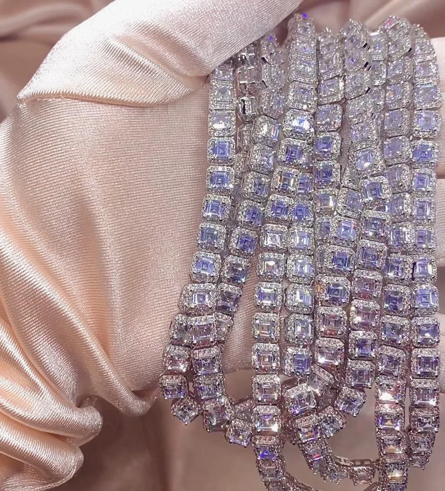 iced out bling diamond wedding necklace silver plated 5A cubic zirconia halo link chain, Rose gold
iced out bling diamond wedding necklace silver plated 5A cubic zirconia halo link chain, Rose gold